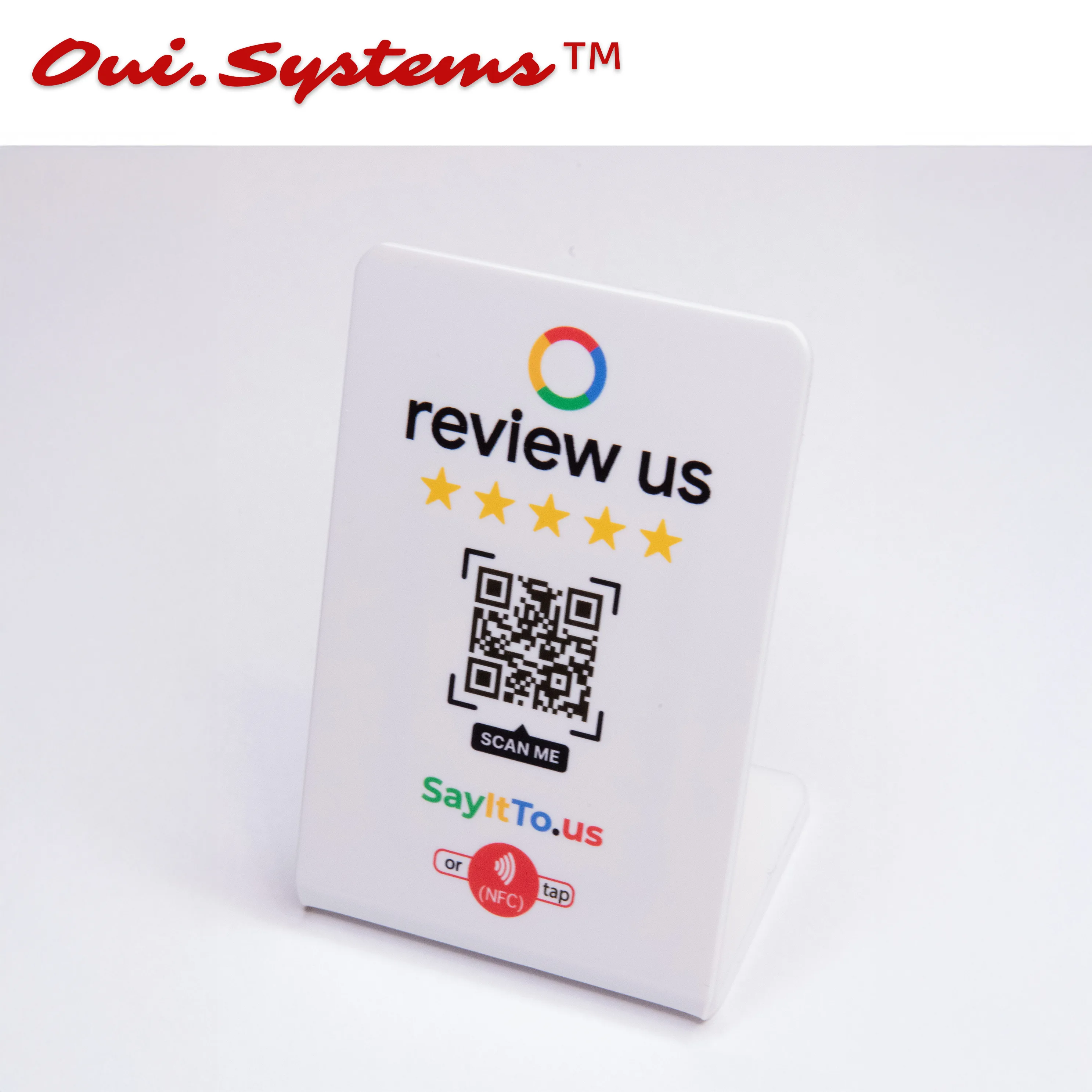ReviewBooster table tent example